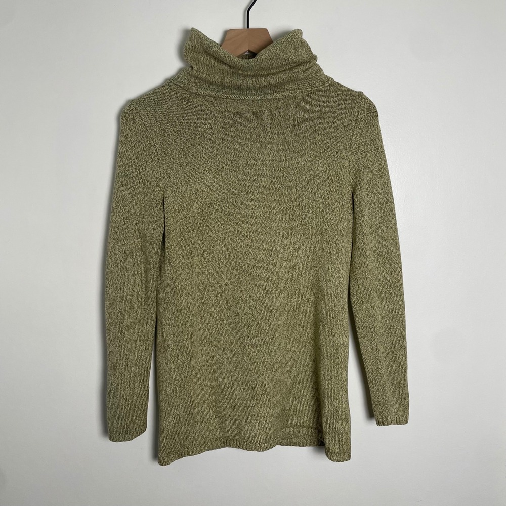 Vintage Silk Blend Turtleneck Sweater Womens Small Quiet Luxury Earthy Granola
